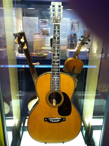 Vintage guitar at the Roots of the American Music Museum on the Blue Ridge Parkway, VA