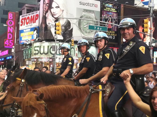 A moment with NYC's finest on horseback